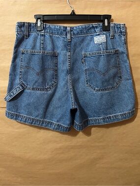 Vintage Levi's Black Tab Denim Carpenter Shorts Hammer Loop Jorts 90s Size 10